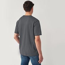 Load image into Gallery viewer, Blue/Sage/White/Charcoal Regular Fit 100% Cotton T-Shirts 4 Pack