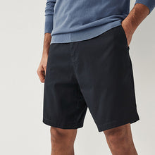 Load image into Gallery viewer, Navy Blue Straight Fit Stretch Chinos Shorts