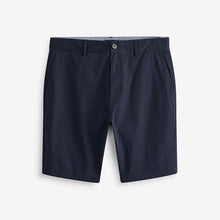 Load image into Gallery viewer, Navy Blue Straight Fit Stretch Chinos Shorts