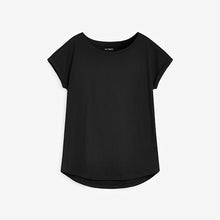 Load image into Gallery viewer, Black Cap Sleeve T-Shirt Top