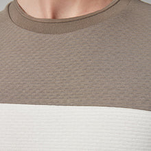 Load image into Gallery viewer, Neutral Textured Colour Block T-Shirt