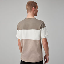 Load image into Gallery viewer, Neutral Textured Colour Block T-Shirt