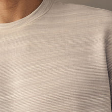 Load image into Gallery viewer, Grey Single Relaxed Fit Ottoman Texture 100% Cotton T-Shirts
