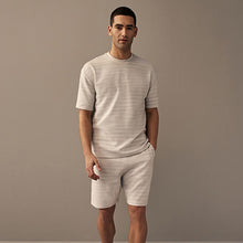 Load image into Gallery viewer, Grey Single Relaxed Fit Ottoman Texture 100% Cotton T-Shirts