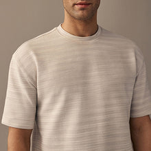 Load image into Gallery viewer, Grey Single Relaxed Fit Ottoman Texture 100% Cotton T-Shirts