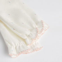 Load image into Gallery viewer, White/Blue Baby 100% Cotton Sleepsuits 3 Pack (0-3yrs)