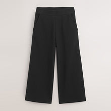 Load image into Gallery viewer, Black 1 Pack Wide Leg Jersey Trousers (3-12yrs)