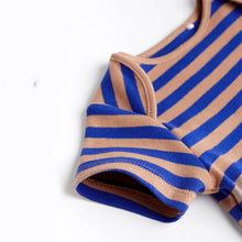 Load image into Gallery viewer, Cobalt Blue Dino Baby Bodysuits 3 Pack