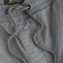 Load image into Gallery viewer, Light Blue Grey Regular Tapered Fit Stretch Utility Cargo Trousers