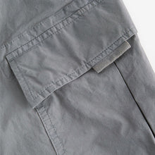 Load image into Gallery viewer, Light Blue Grey Regular Tapered Fit Stretch Utility Cargo Trousers
