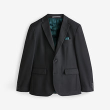Load image into Gallery viewer, Black Slim Fit Textured Suit Jacket