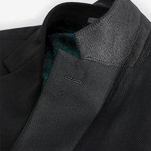 Load image into Gallery viewer, Black Slim Fit Textured Suit Jacket