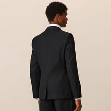 Load image into Gallery viewer, Black Slim Fit Textured Suit Jacket