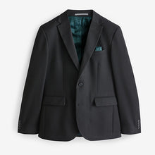 Load image into Gallery viewer, Black Slim Fit Textured Suit Jacket