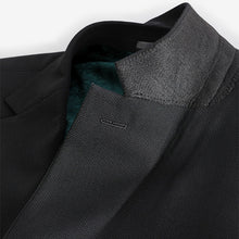 Load image into Gallery viewer, Black Slim Fit Textured Suit Jacket
