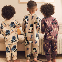 Load image into Gallery viewer, Chocolat Brown Oversized Pyjamas 3 Pack (9mths-6yrs)