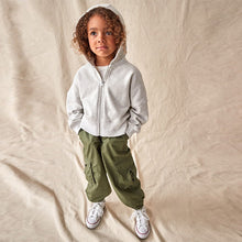 Load image into Gallery viewer, Khaki Green 100% Cotton Parachute Cargo Trousers (5-11yrs)