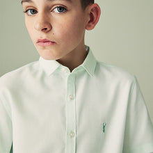 Load image into Gallery viewer, Mint Green Short Sleeve Cotton Rich Oxford Shirt