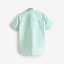 Load image into Gallery viewer, Mint Green Short Sleeve Cotton Rich Oxford Shirt