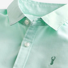 Load image into Gallery viewer, Mint Green Short Sleeve Cotton Rich Oxford Shirt