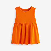 Load image into Gallery viewer, Orange Peplum Ribbed Vest