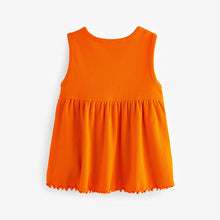Load image into Gallery viewer, Orange Peplum Ribbed Vest
