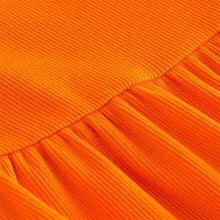 Load image into Gallery viewer, Orange Peplum Ribbed Vest
