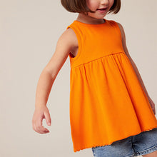 Load image into Gallery viewer, Orange Peplum Ribbed Vest
