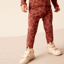 Load image into Gallery viewer, Animal Print Rib Jersey Leggings (3mths-6yrs)