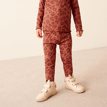 Load image into Gallery viewer, Animal Print Rib Jersey Leggings (3mths-6yrs)