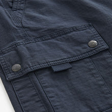 Load image into Gallery viewer, Navy Blue Belted Cargo Shorts