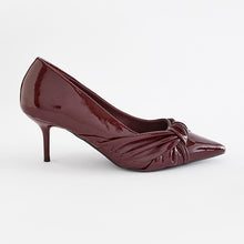Load image into Gallery viewer, Berry Red Forever Comfort® Asymmetric Bow Kitten Heels