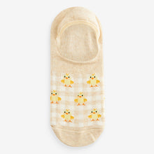 Load image into Gallery viewer, Pastel Spring Animals Print Invisible Trainers Socks 5 Pack