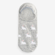 Load image into Gallery viewer, Pastel Spring Animals Print Invisible Trainers Socks 5 Pack