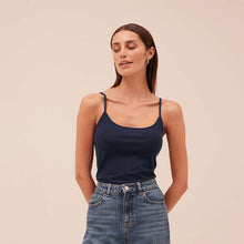 Load image into Gallery viewer, Navy Blue Thin Strap Vest