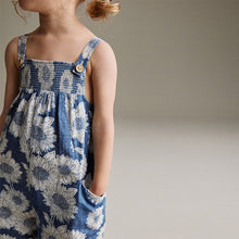 Load image into Gallery viewer, Denim Sunflower Printed Playsuit