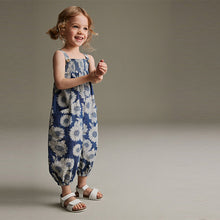 Load image into Gallery viewer, Denim Sunflower Printed Playsuit