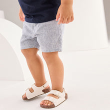 Load image into Gallery viewer, Ticking Stripe Linen Blend Chino Shorts