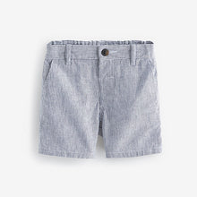 Load image into Gallery viewer, Ticking Stripe Linen Blend Chino Shorts