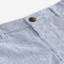 Load image into Gallery viewer, Ticking Stripe Linen Blend Chino Shorts