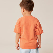 Load image into Gallery viewer, Orange Simple Short Sleeve T-Shirt