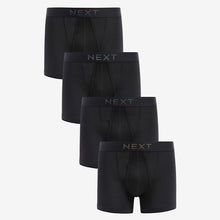 Load image into Gallery viewer, Black Bright Spot Waistband 4 pack A-Front Boxers