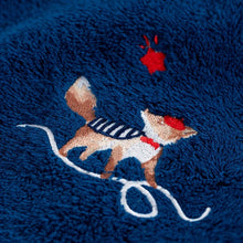 Load image into Gallery viewer, Le drap de douche Ptitchic en coloris indigo