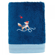 Load image into Gallery viewer, Le drap de douche Ptitchic en coloris indigo