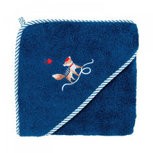 Load image into Gallery viewer, Le drap de douche Ptitchic en coloris indigo