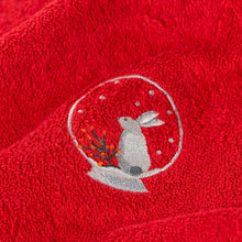 Load image into Gallery viewer, L'essuie-mains Nordy en coloris rouge,vert et ficelle