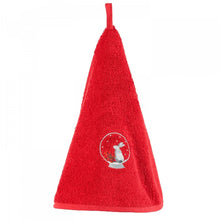 Load image into Gallery viewer, L'essuie-mains Nordy en coloris rouge,vert et ficelle