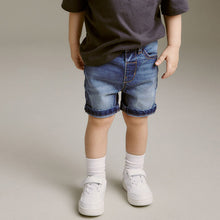 Load image into Gallery viewer, Mid Blue Denim Shorts