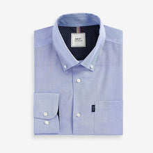 Load image into Gallery viewer, Blue Slim Fit Button Down Easy Iron Oxford Shirt