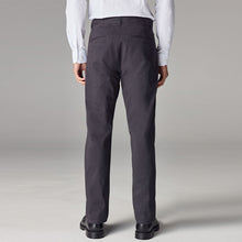 Load image into Gallery viewer, Charcoal Grey Straight Fit Stretch Chinos Trousers